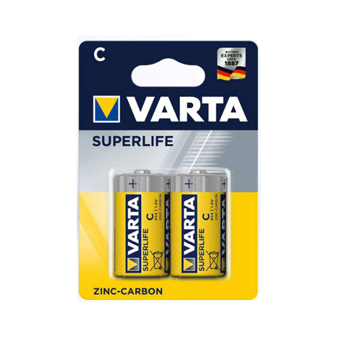 Батарейка VARTA Superlife Baby 1.5V - R14P/C (2 шт) в пленке