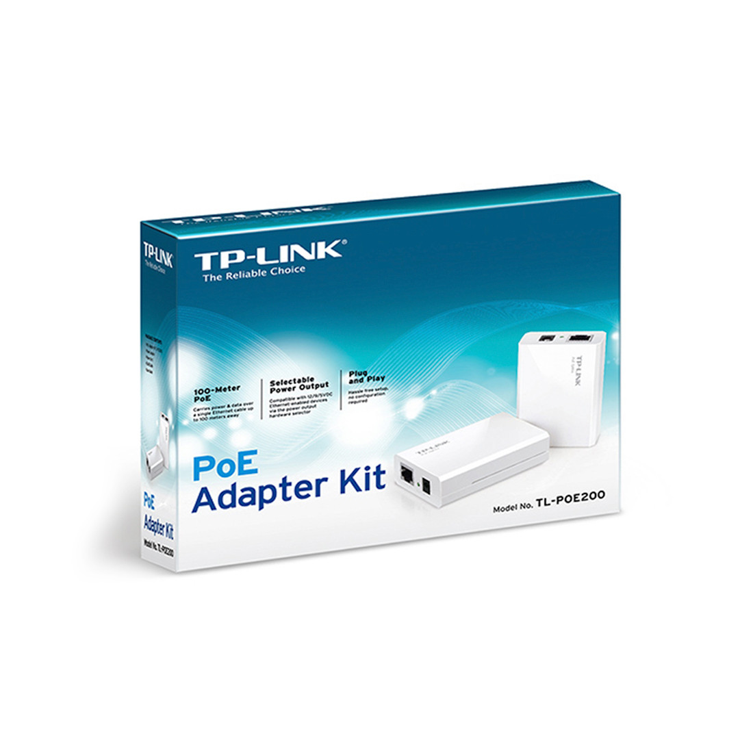 Комплект PoE инжектор + сплиттер TP-Link TL-POE200