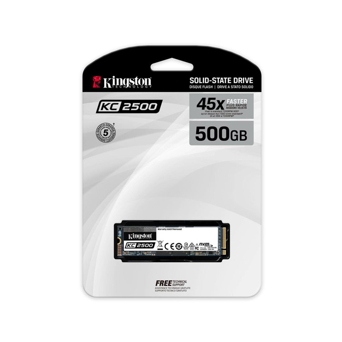 Твердотельный накопитель SSD Kingston SKC2500M8/500G M.2 NVMe PCIe 3.0x4
