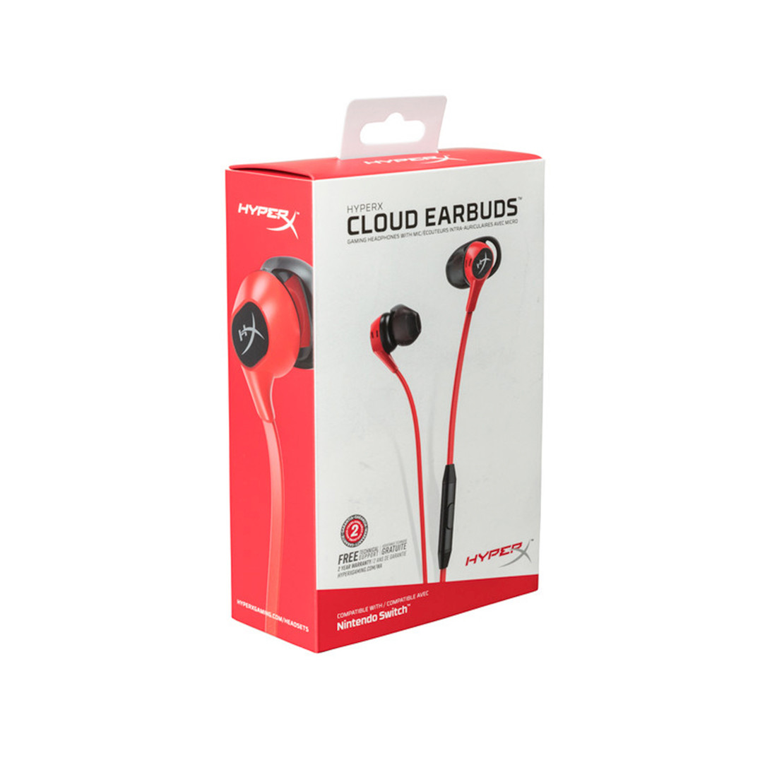 Наушники с микрофоном HyperX Cloud Earbuds HX-HSCEB-RD