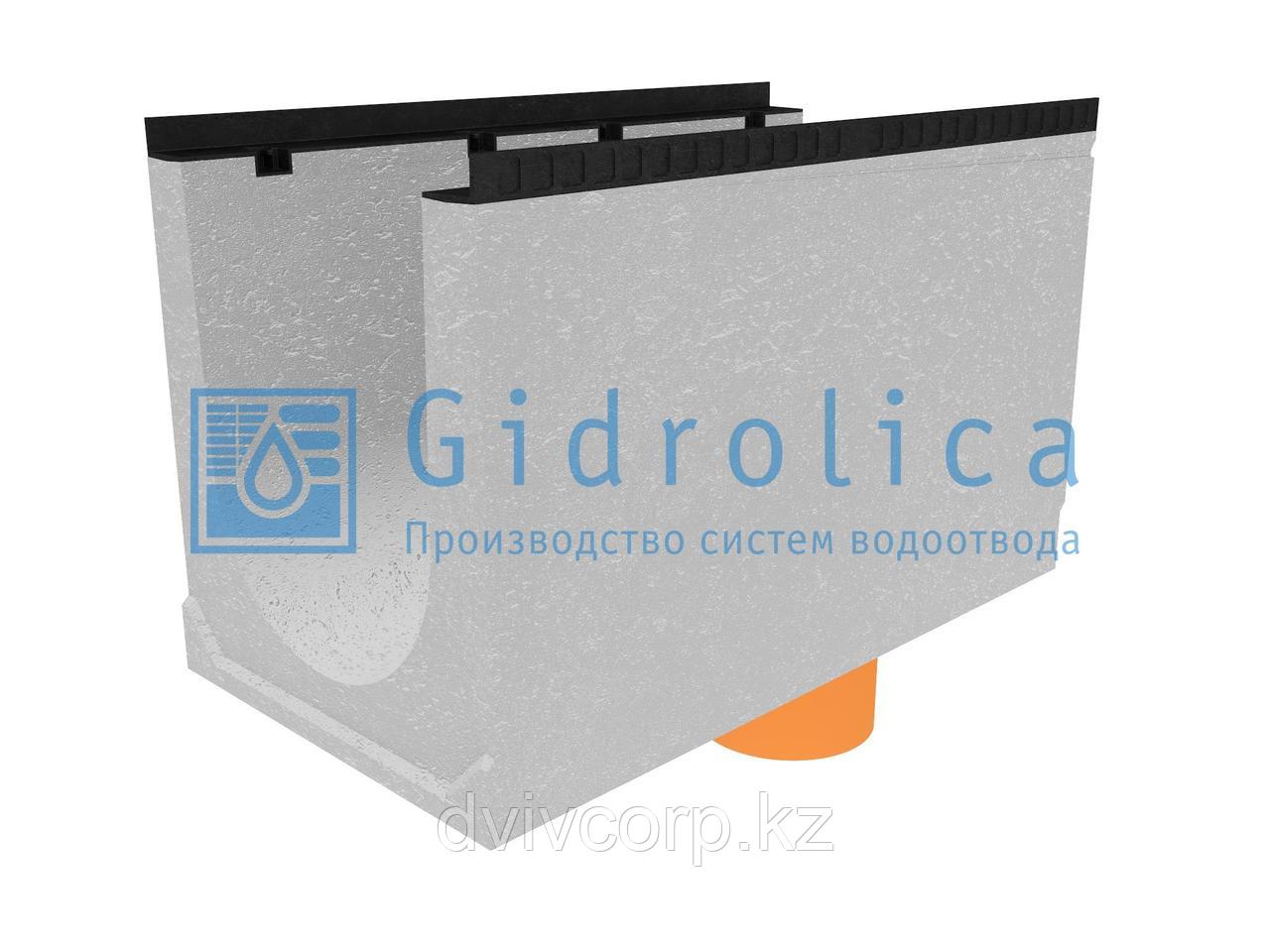 Лоток водоотводный бетонный коробчатый (СО-400мм), с водосливом КUв 100.54(40).62,5(54,5) - BGМ, № 35-0