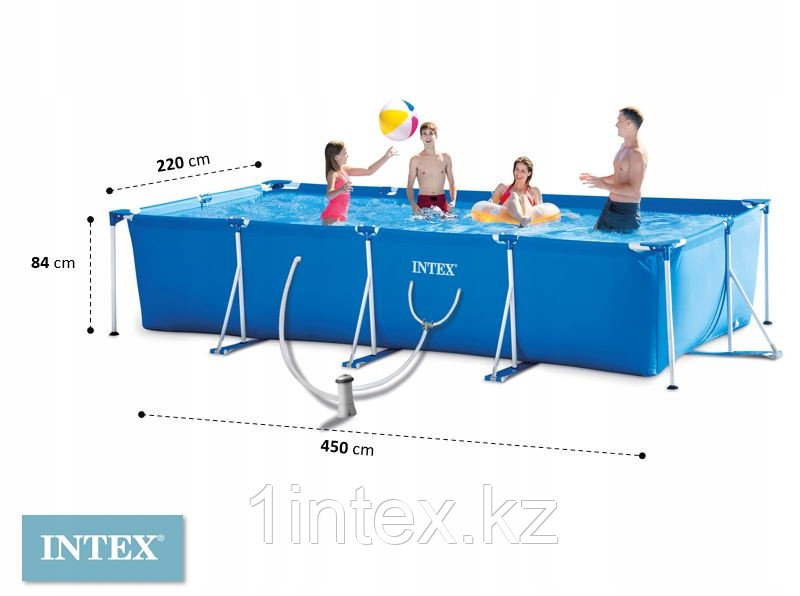 Бассейн каркасный Intex 450*220*84 см + фильтр, 28274