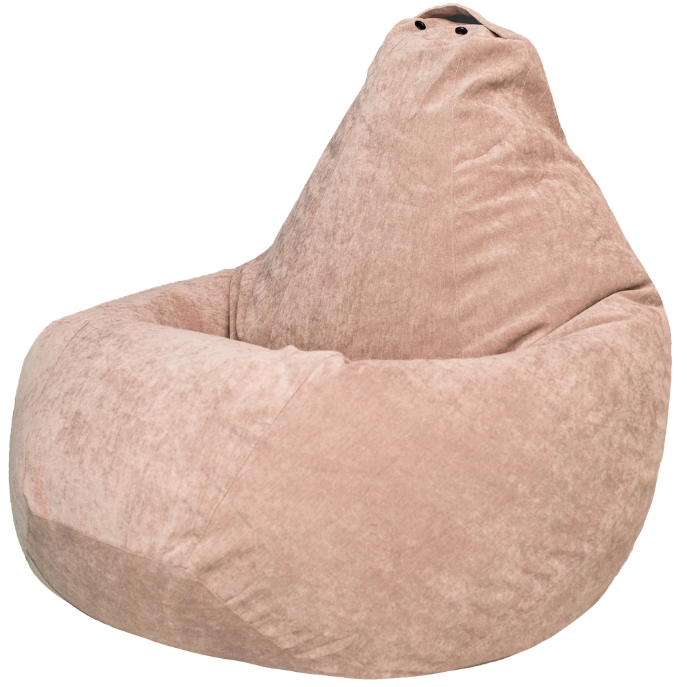Кресло-мешок "Груша" Велюр, светло-бежевый, XL, фото 1