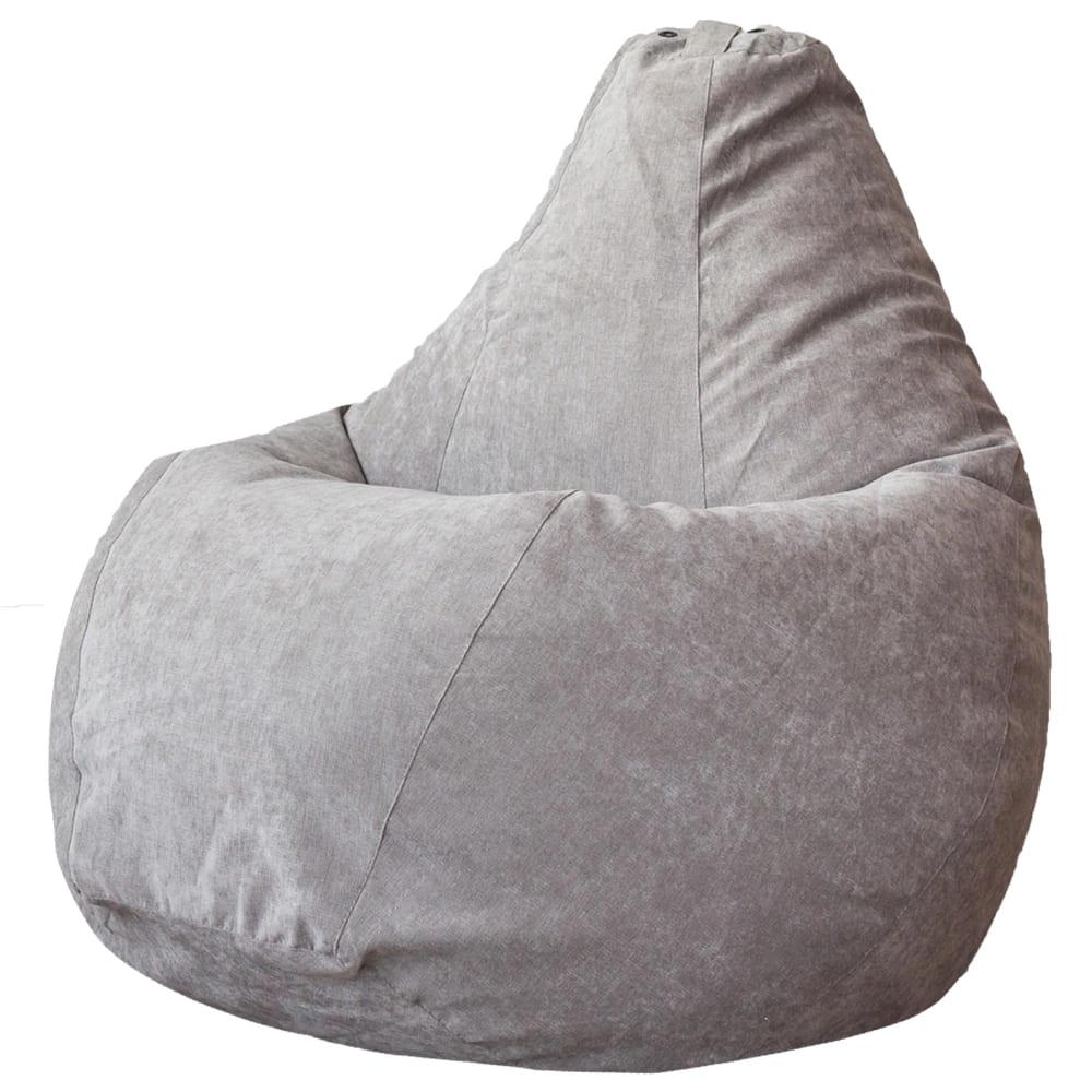 Кресло-мешок "Груша" Велюр, Серый, XL, фото 1