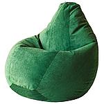 Кресло-мешок "Груша" Велюр, зелёный, XL