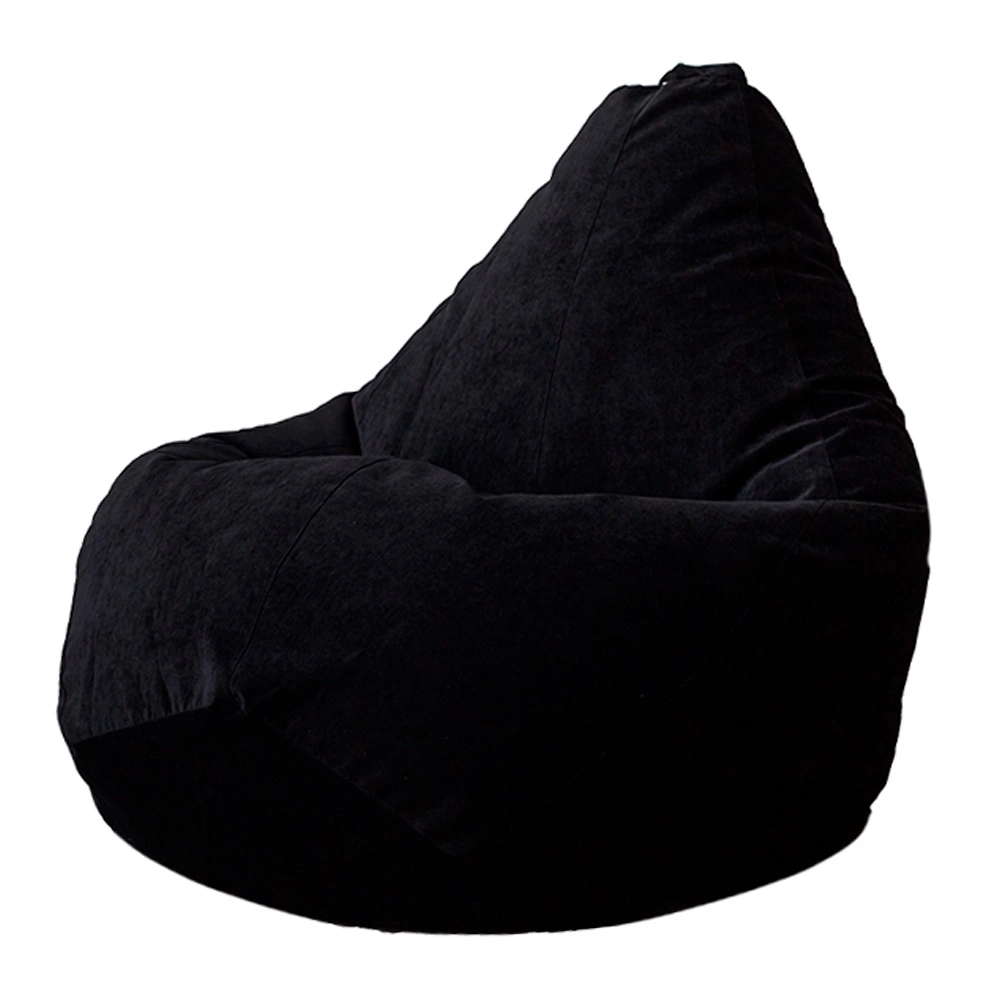 Кресло-мешок "Груша" Велюр, чёрный, XL