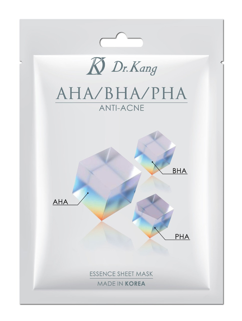 Тканевая маска с Кислотами против Акне Dr.Kang AHA/BHA/PHA Essence Sheet Mask / Anti-Acne