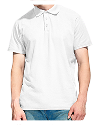 Футболка для сублимации "Поло" 60 (5XL) "Unisex" цвет: белый