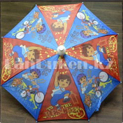 Зонт детский Диего трость со складным пластиковым чехлом голубой, фото 1