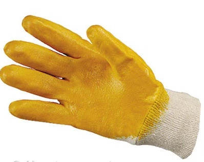 Перчатки х/б с желтым нитриловым покрытием. - фото 2 - id-p87012613