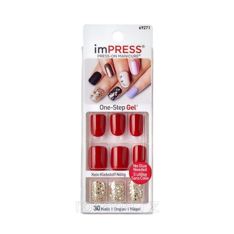 Kiss Твердый лак Импресс Маникюр Акцент "Красное Золото", длина короткая Impress Manicure Accent BIPA015С