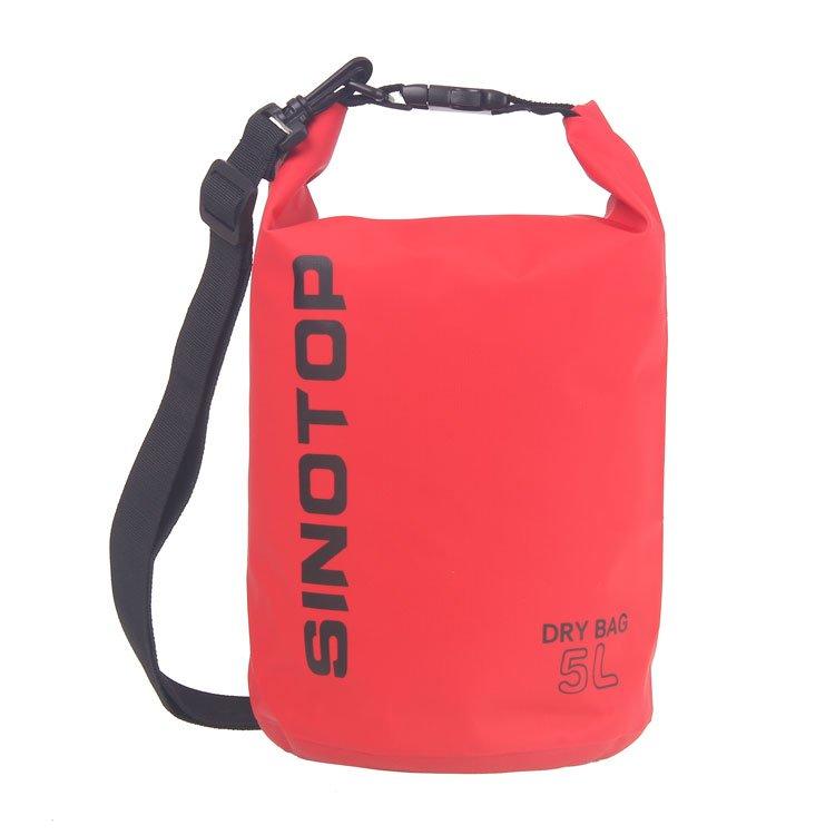 Водонепроницаемый рюкзак Sinotop Dry Bag 5L. (Красный) - фото 1 - id-p87018186
