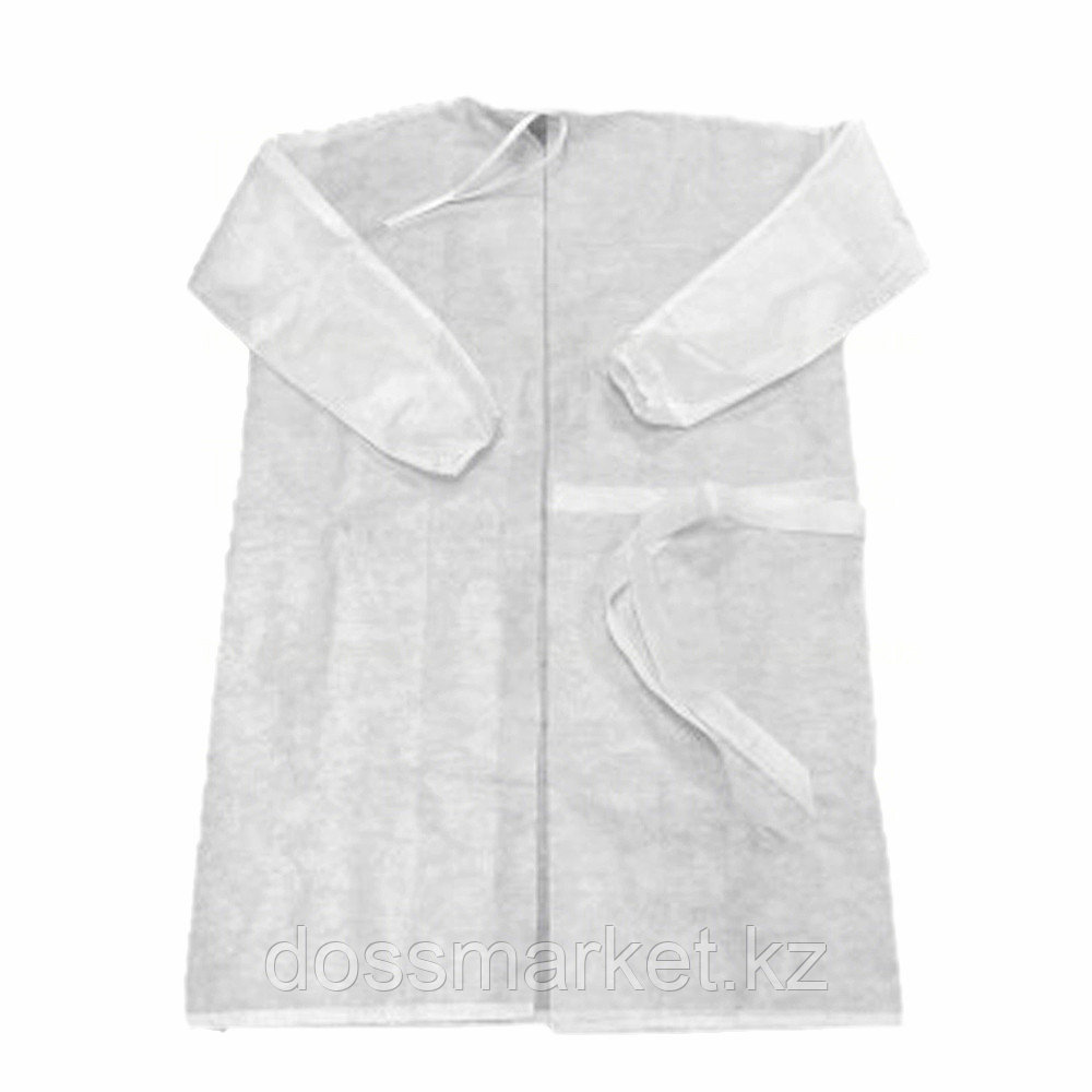 Одноразовый защитный халат, Спанбонд (белый), размер 2XL