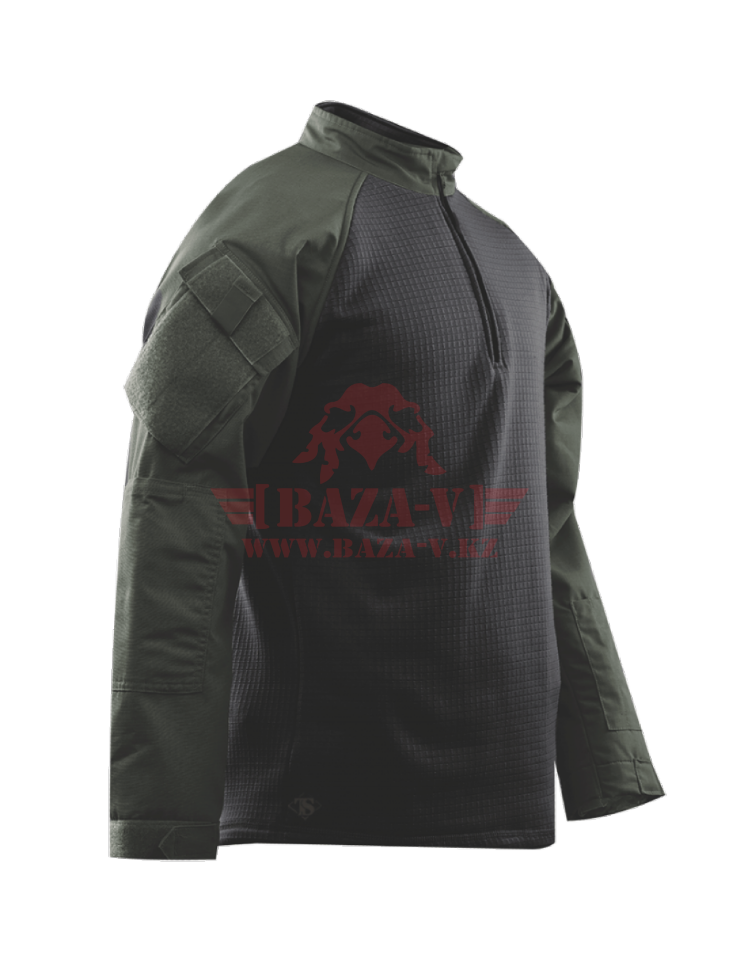 Теплая тактическая рубашка TRU-SPEC TRU® 1/4 Zip Winter Combat Shirt 65/35 PC RipStop (Black)