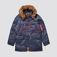 Куртка-парка Alpha Industries SLIM FIT N-3B, натуральный мех (Steel Blue/Orange) 87040454 Куртка-парка Alpha Industries SLIM FIT N-3B, натуральный мех (Steel Blue/Orange)