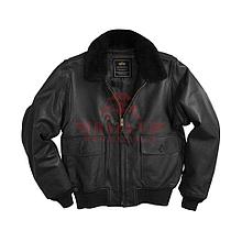 Кожаная куртка Alpha Industries G-1 Leather Jacket (Black)