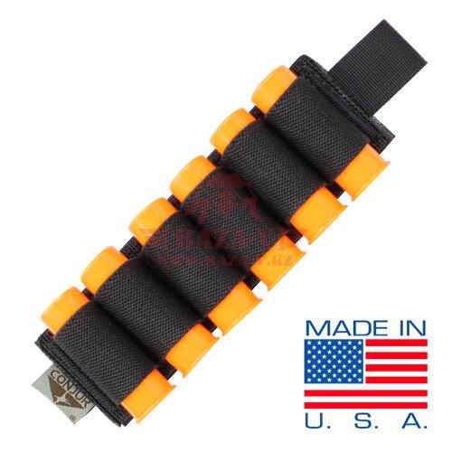 Открытый патронташ на велкро-панели Condor US1025: Shotshell Reload Strip (Black)