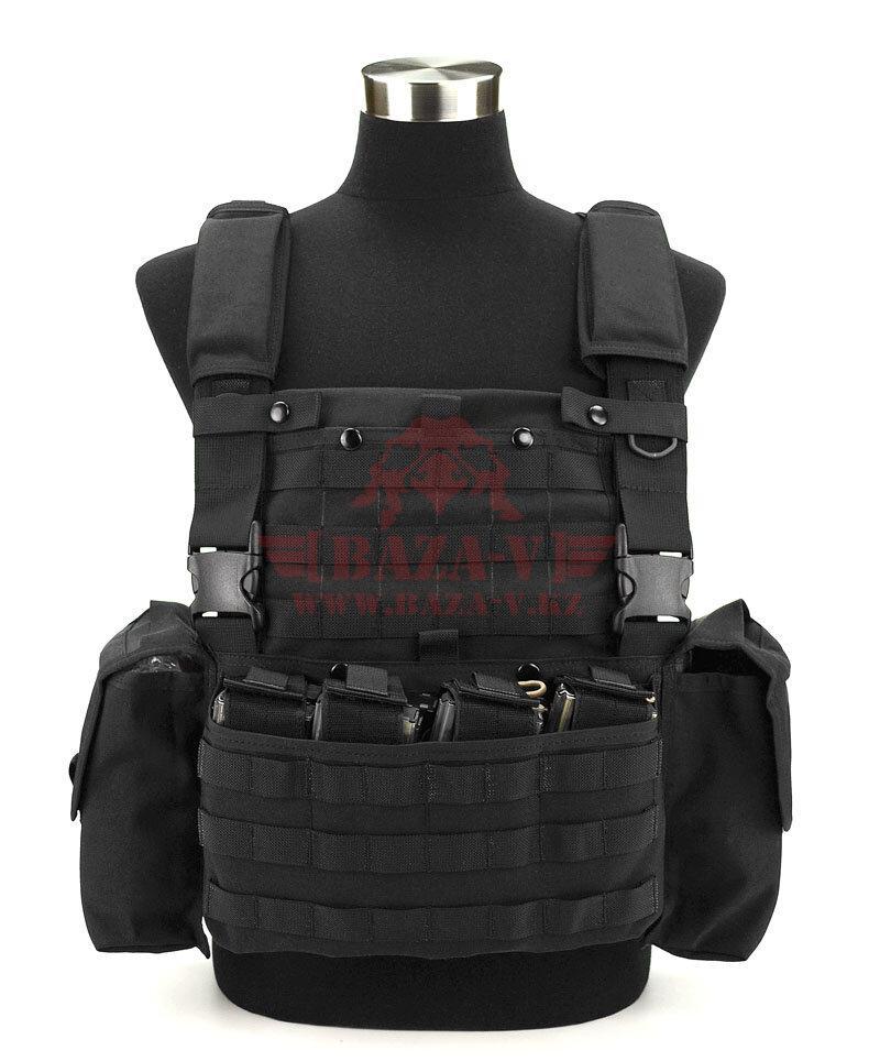 Разгрузочный жилет J-Tech® CP-6 Combat Chest Rig с возможностью установки бронеплит (Black)
