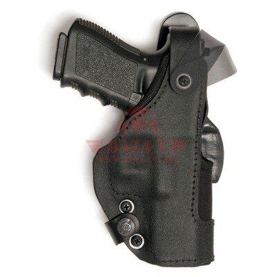 Кобура на пояс с креплением Paddle Front Line Thumb-Spring Holster для Glock 17 /17C/22/22C (KNG717P) (Black)