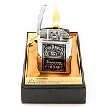 Зажигалка стальная газовая с крышкой с 3D декором VINTAGE STEEL LIGHTER (Золотой / Jack Daniels), фото 5