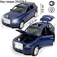 Игрушка детская машинка металлическая с свето-звуковым эффектом Die-Cast Metal Model Car 1:32 Jeep голубая