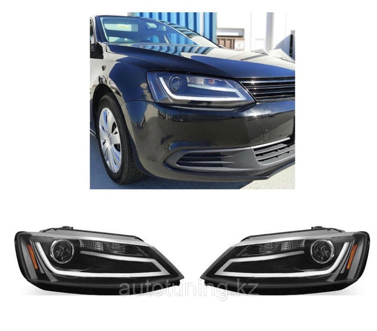 Альтернативная оптика (передние фары тюнинг) на Volkswagen Jetta 2011-2015