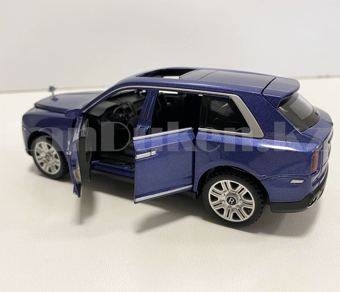Игрушка детская машинка металлическая с свето-звуковым эффектом Die-Cast Metal Model Car 1:32 Jeep голубая - фото 4 - id-p87055261