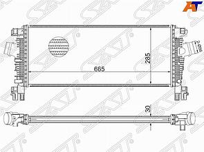Радиатор интеркулера CHEVROLET CRUZE /OPEL ASTRA J 09- A /T