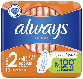 Always прокладки Ultra Normal Plus, 4 капли