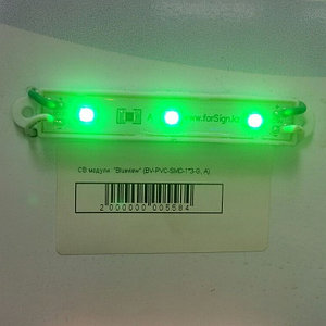 Светодиодный модуль BV-PVC-SMD-1*3-G, A, зеленый