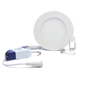 Встраиваемые светодиодные светильники LED ROUND PANEL 12W 6000к (Мощность: 12 Вт)
