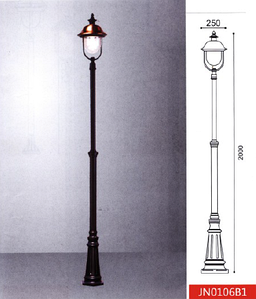 Парковый уличный светильник, >100W, е27, IP44 (Габариты, мм: 250x2000)