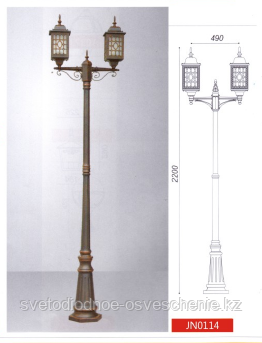 Парковый уличный светильник, >60W, е27, IP44 (Мощность, Вт: 60)