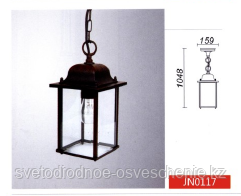 Парковый уличный светильник, >100W, е27, IP44 (Габариты, мм: 159*1048)