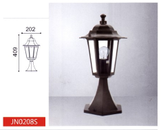 Парковый уличный светильник, >60W, е27, IP44 (Габариты, мм: 202х409)