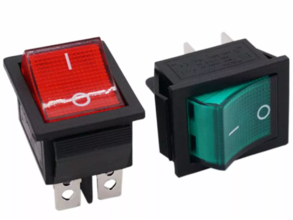 Кнопочный переключатель KCD2-201,15A,220V Красный, Зеленый - фото 1 - id-p87065059