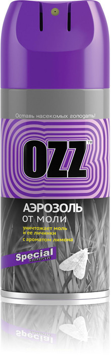 Аэрозоль инсектицидный Ozz special от моли, 150мл. - фото 1 - id-p87065875