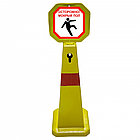 Конус дорожный пластмассовый желтый Н920 мм, фото 5