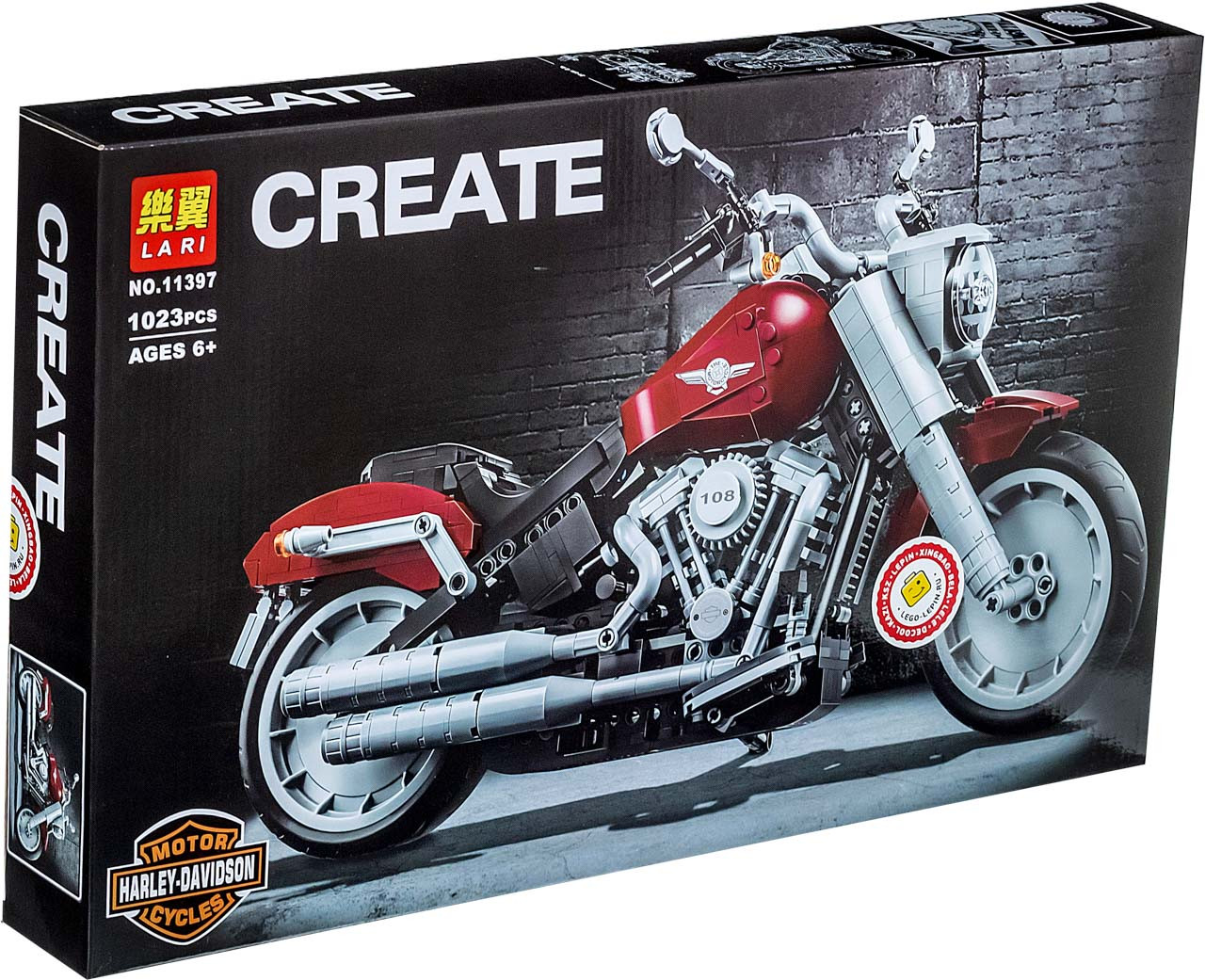 Lari Create 11397 Конструктор Мотоцикл Harley-Davidson Fat Boy (Аналог LEGO 10269)