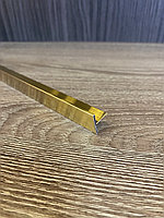 10*16 мм, матовое золото- Профиль Т-образный для декорирования мебели,305 см