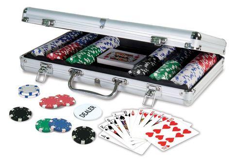 Набор в алюминиевом кейсе для игры в покер Poker Game Set Casino Size Chip (300 фишек без номинала) - фото 1 - id-p87078887