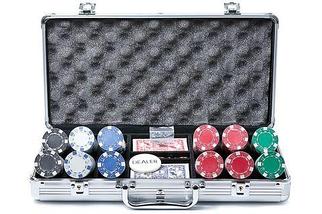 Набор в алюминиевом кейсе для игры в покер Poker Game Set Casino Size Chip (200 фишек), фото 2