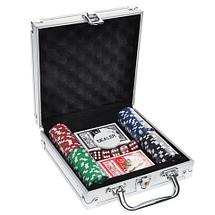 Набор в алюминиевом кейсе для игры в покер Poker Game Set Casino Size Chip (300 фишек без номинала), фото 3