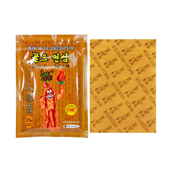 Противовоспалительный пластырь с красным женьшенем Gold Insam (30 г, Южная Корея)