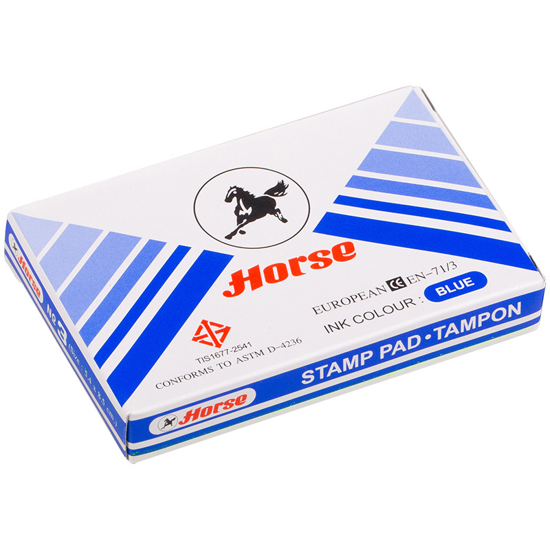 Штемпельная подушка Horse, 85*55мм, синяя, металлическая - фото 2 - id-p87105990