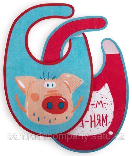 Набор нагрудников Happy Baby Set Terry Bibs Pig( 2 шт)