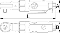 Гайковёрт пневматический реверсивный 1/2" - 1551 UNIOR, фото 2
