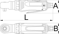 Пневматический гайковерт реверсивный 1/2" - 1552 UNIOR, фото 2