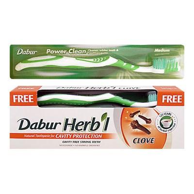 Зубная паста с гвоздикой / Dabur Herb'l Clove (с зубной щеткой)