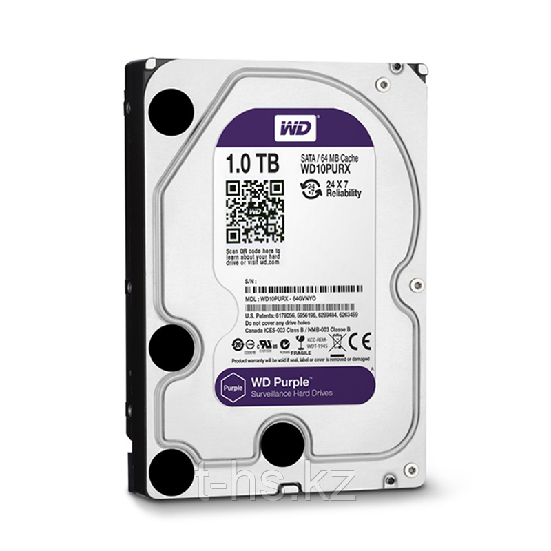 Жесткий диск WD102PURX, HDD 10Tb, SATA 6 Gb/s, 3.5"
